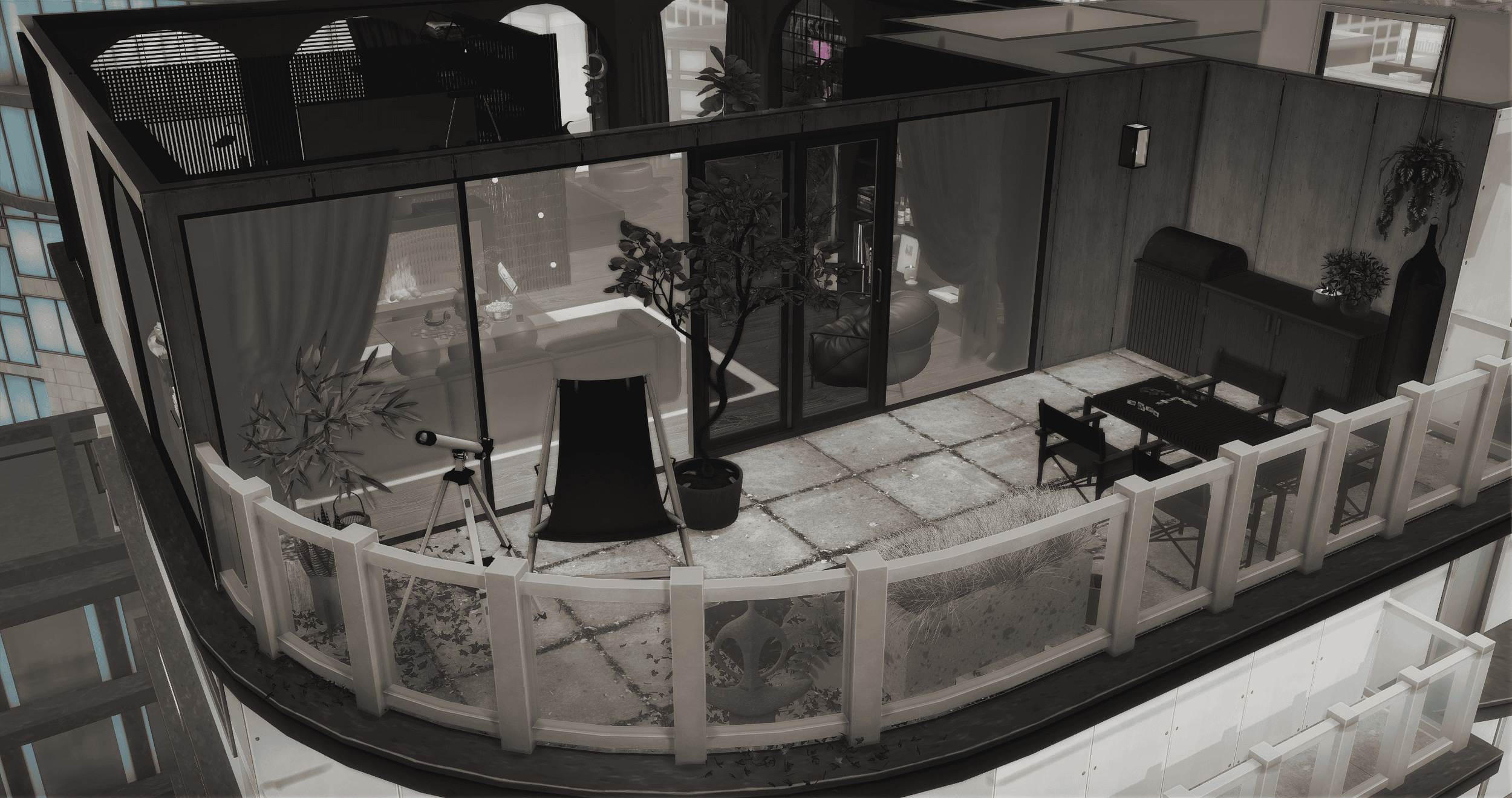 701 ZenView 2 – Vampire Apartment – Katesimblr Sims 4 building